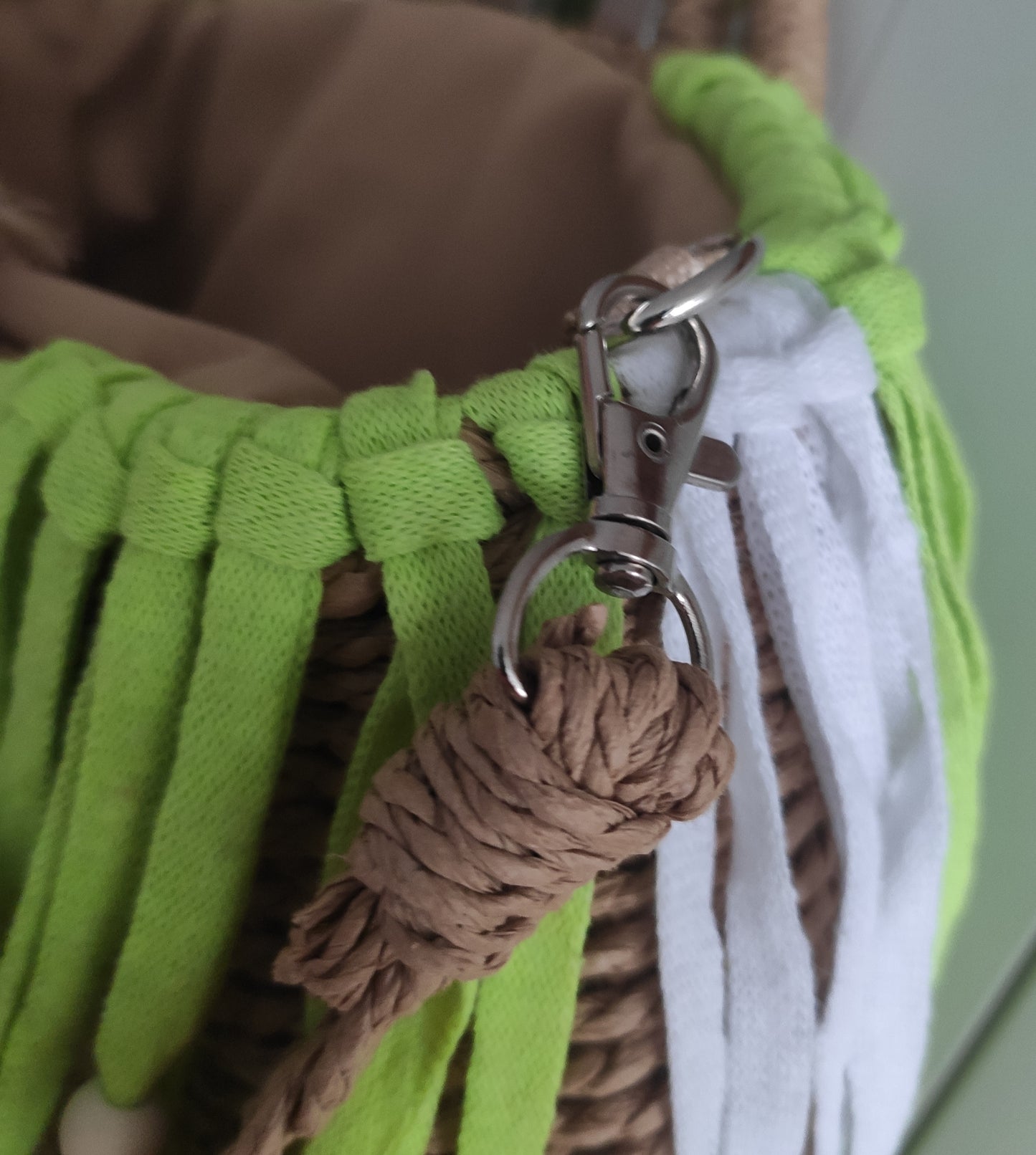 Ibiza Korbtasche Handtasche Boho Apple Green