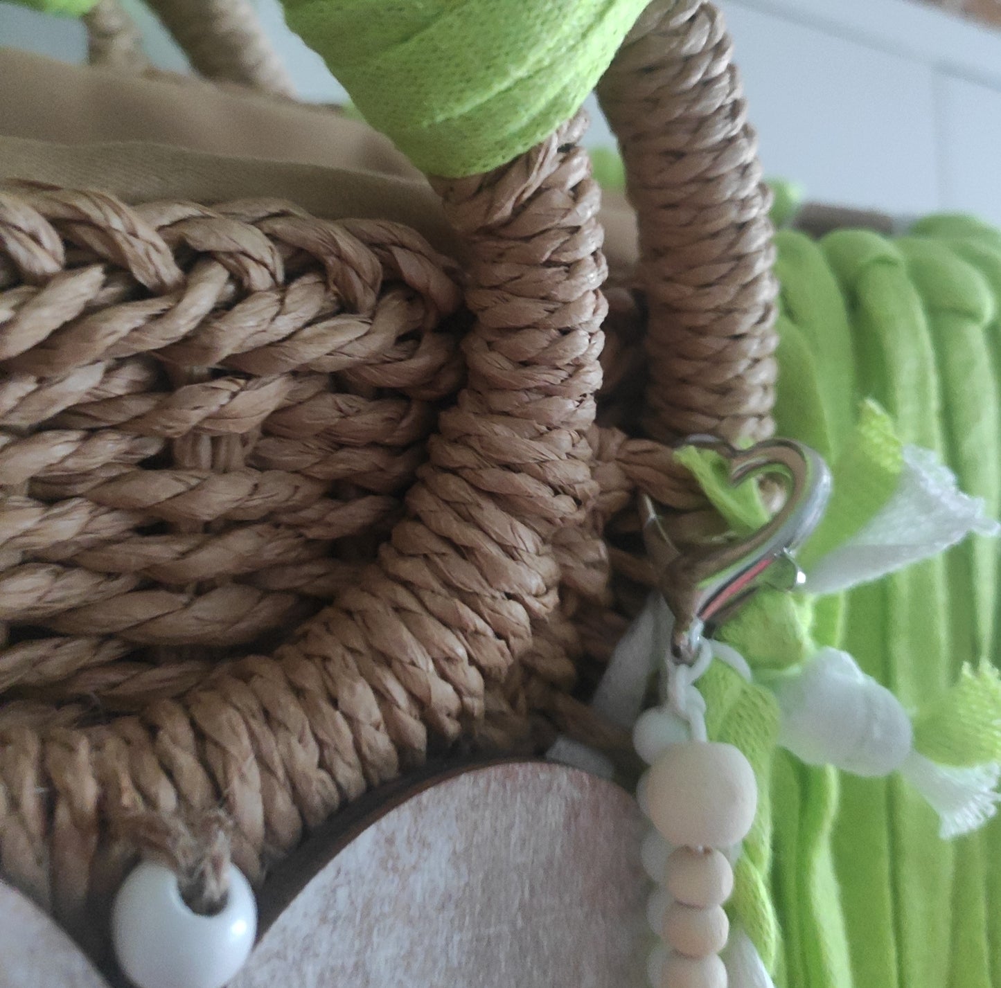 Ibiza Korbtasche Handtasche Boho Apple Green