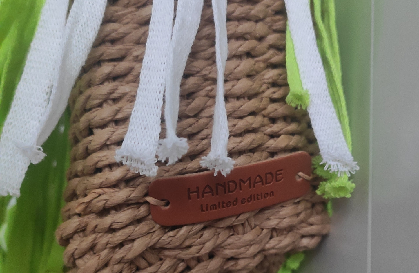 Ibiza Korbtasche Handtasche Boho Apple Green
