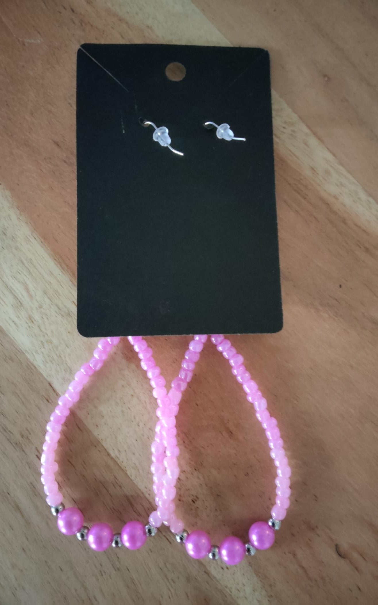 Boho Ohrringe im Ibiza Style Pink Hand Made