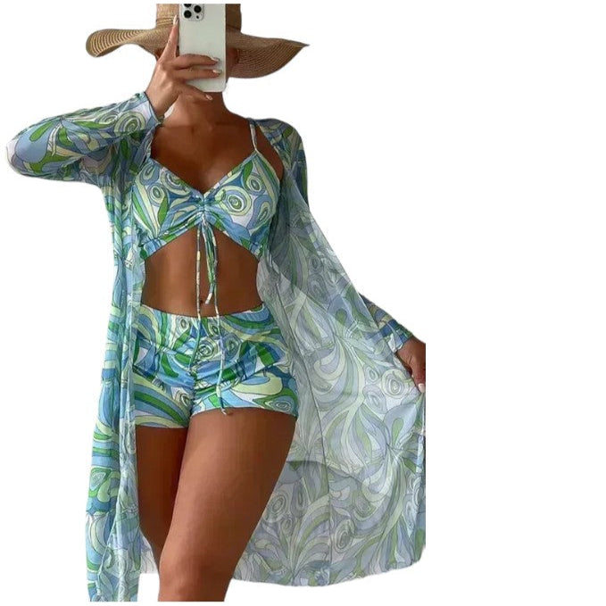 Bikini Beach Retro, Blue/Green