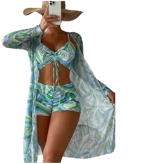 Bikini Beach Retro, Blue/Green