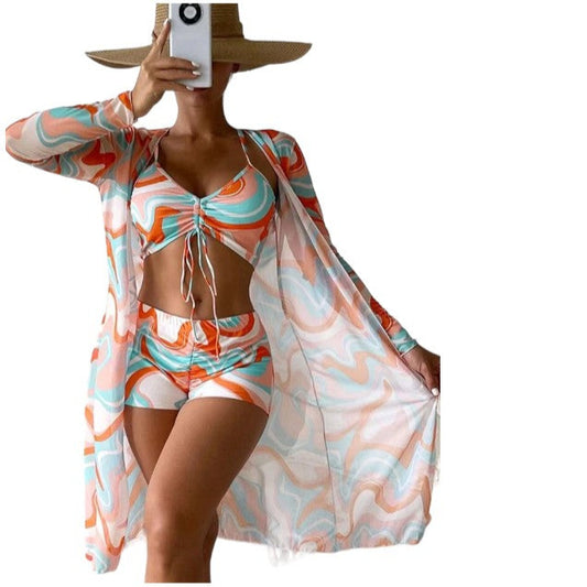 Bikini Beach Retro, Orange/Türkis