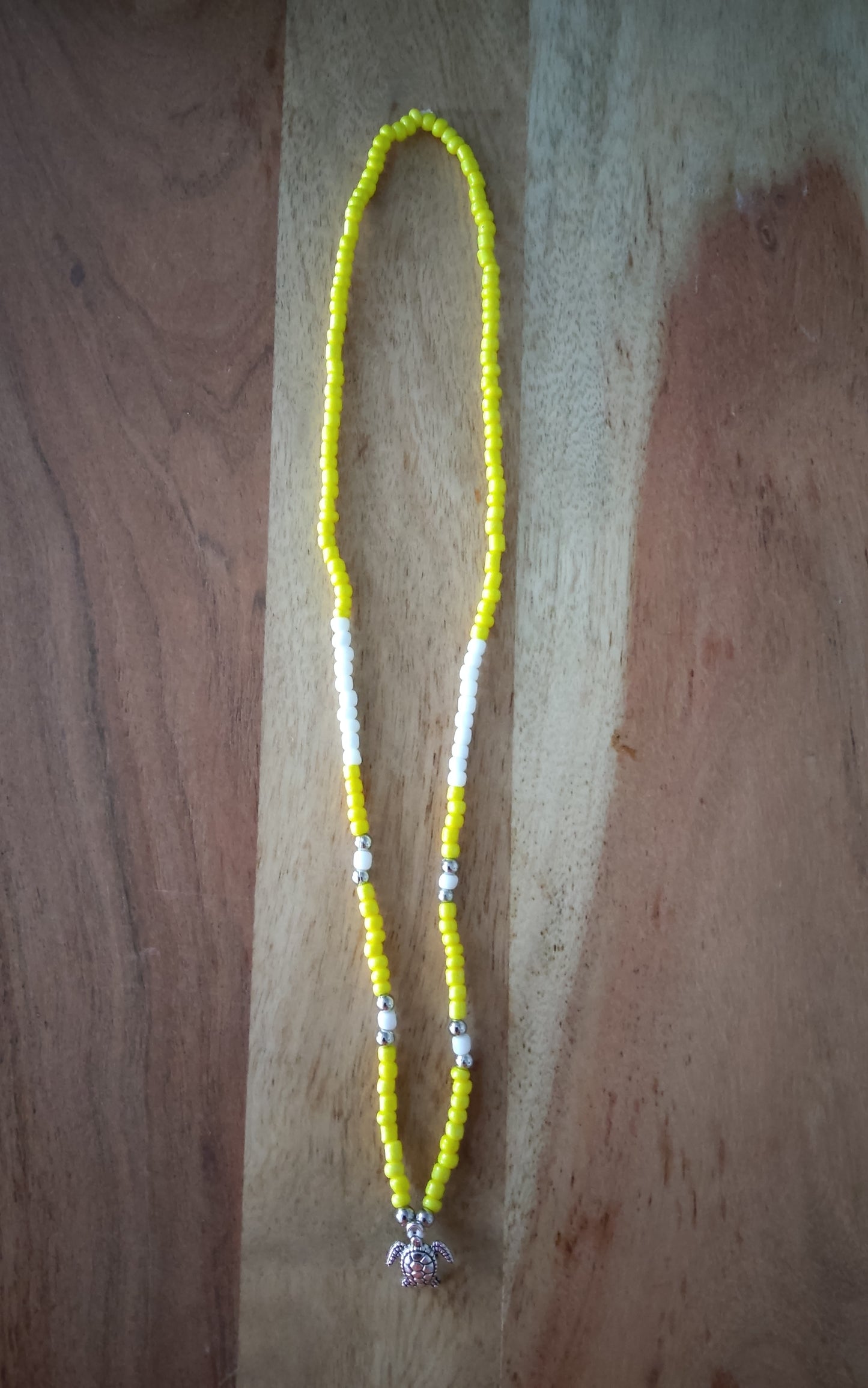 Ibiza Boho Ketten Set 5 tlg. Yellow/White Hand Made