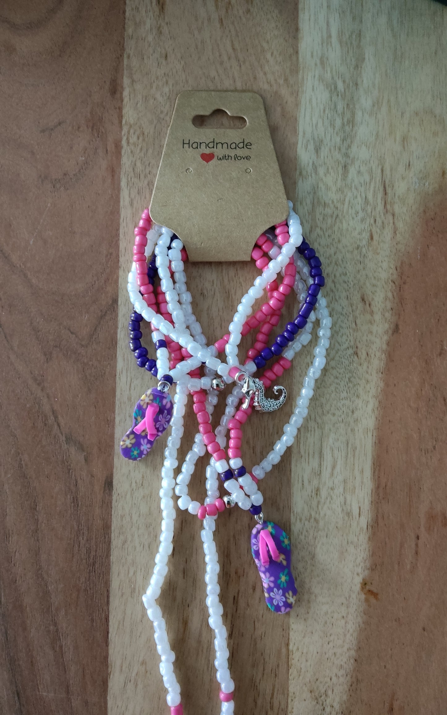 Ibiza Boho Hippie Ketten Set Flip Flop Design 6 tlg. Hand Made