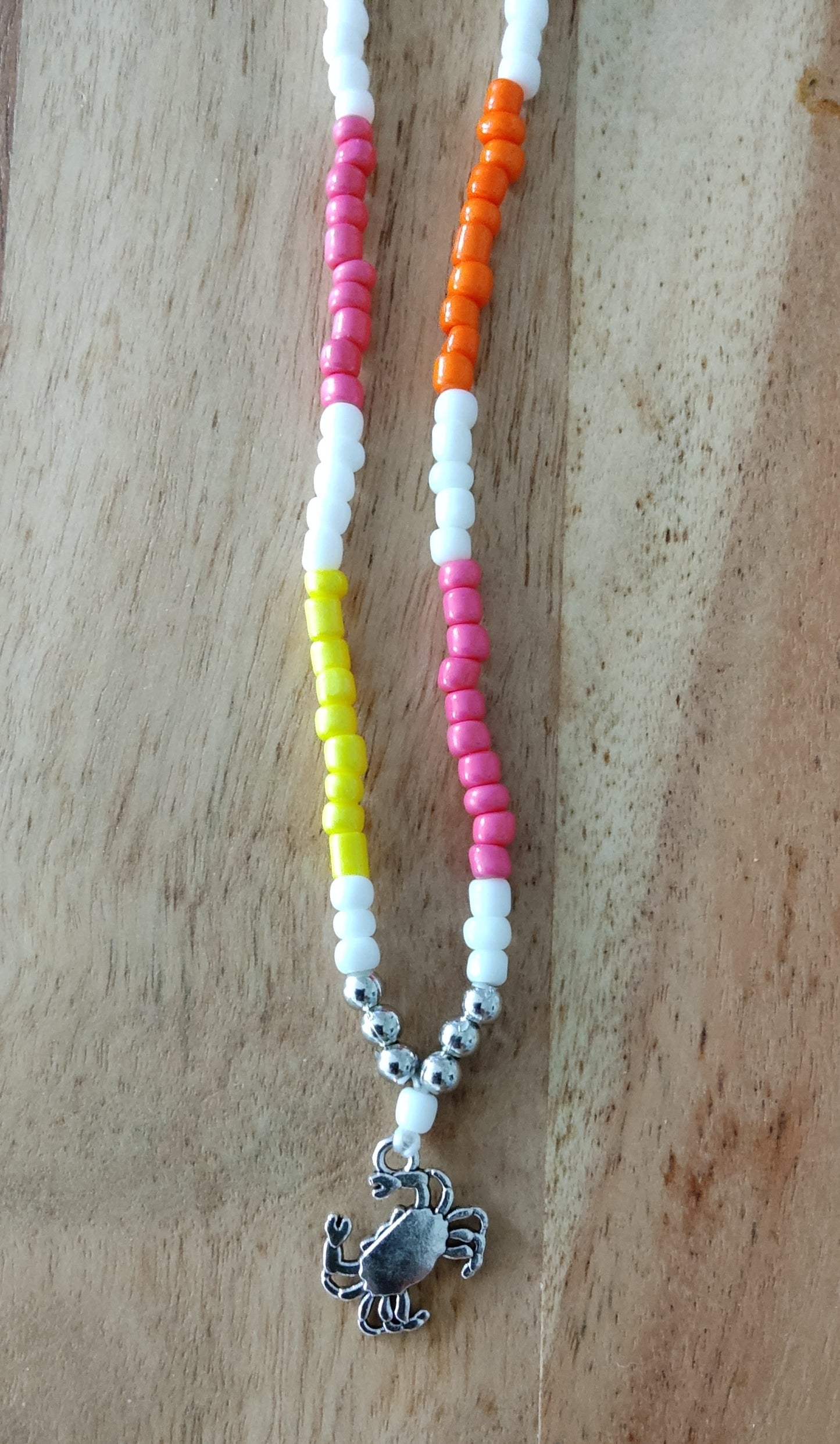 Ibiza Boho Ketten Set 5 tlg. Neon/White Neu