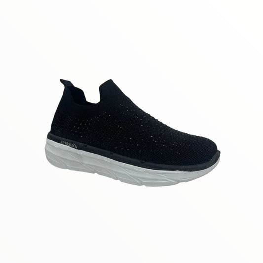 Sneaker Slip On - Strass, Black