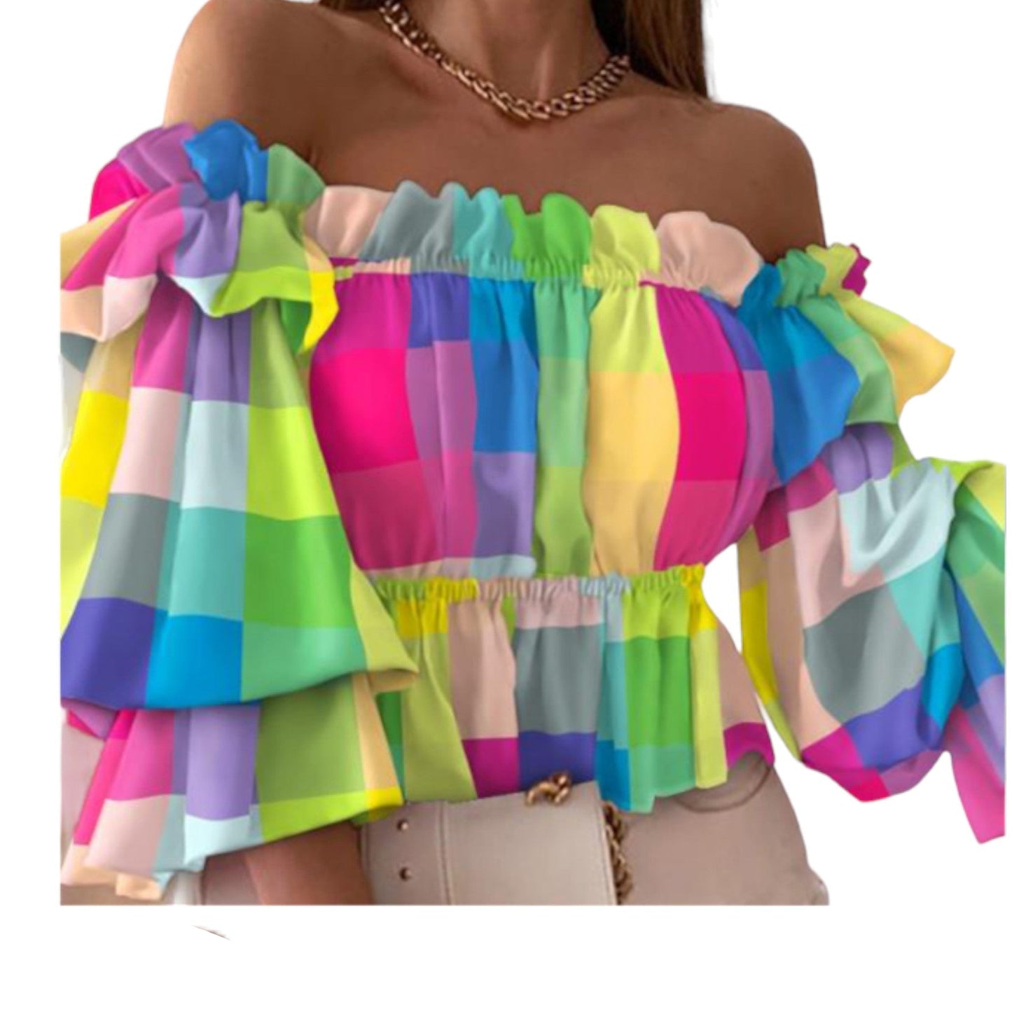 Carmen Bluse Boho Ibiza, Caro/Colour