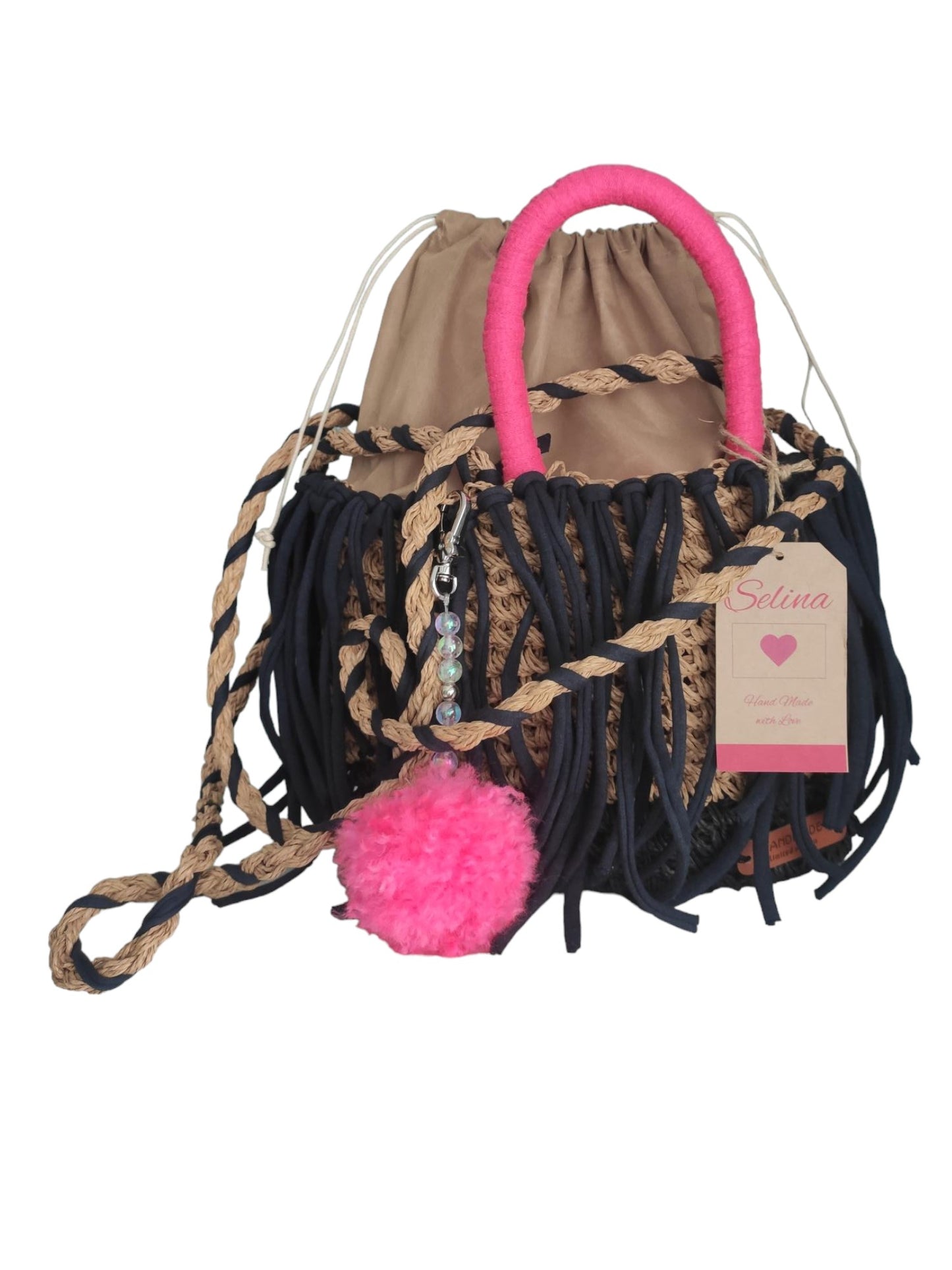 Ibiza Handtasche Boho, Pink