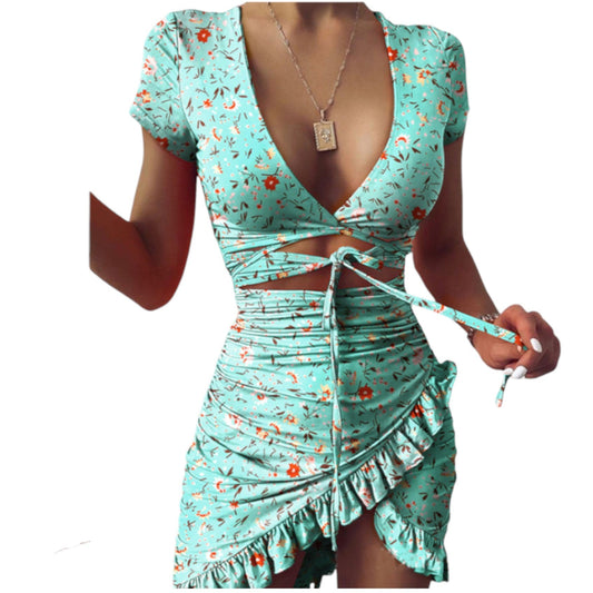 Kleid Bare Midriff, Mint
