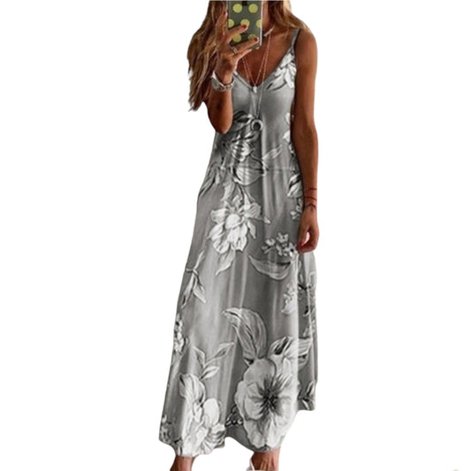 Boho Kleid Ibiza, Grey
