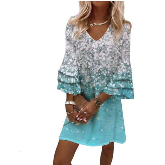 Boho Kleid Chic, Türkis