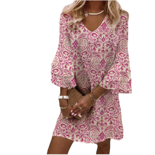 Boho Kleid Chic, Violett