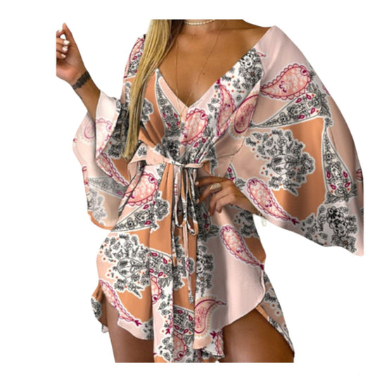 Beach Kleid Tunika, Rosa