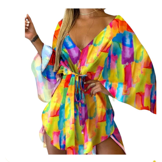 Beach Kleid Tunika, Yellow