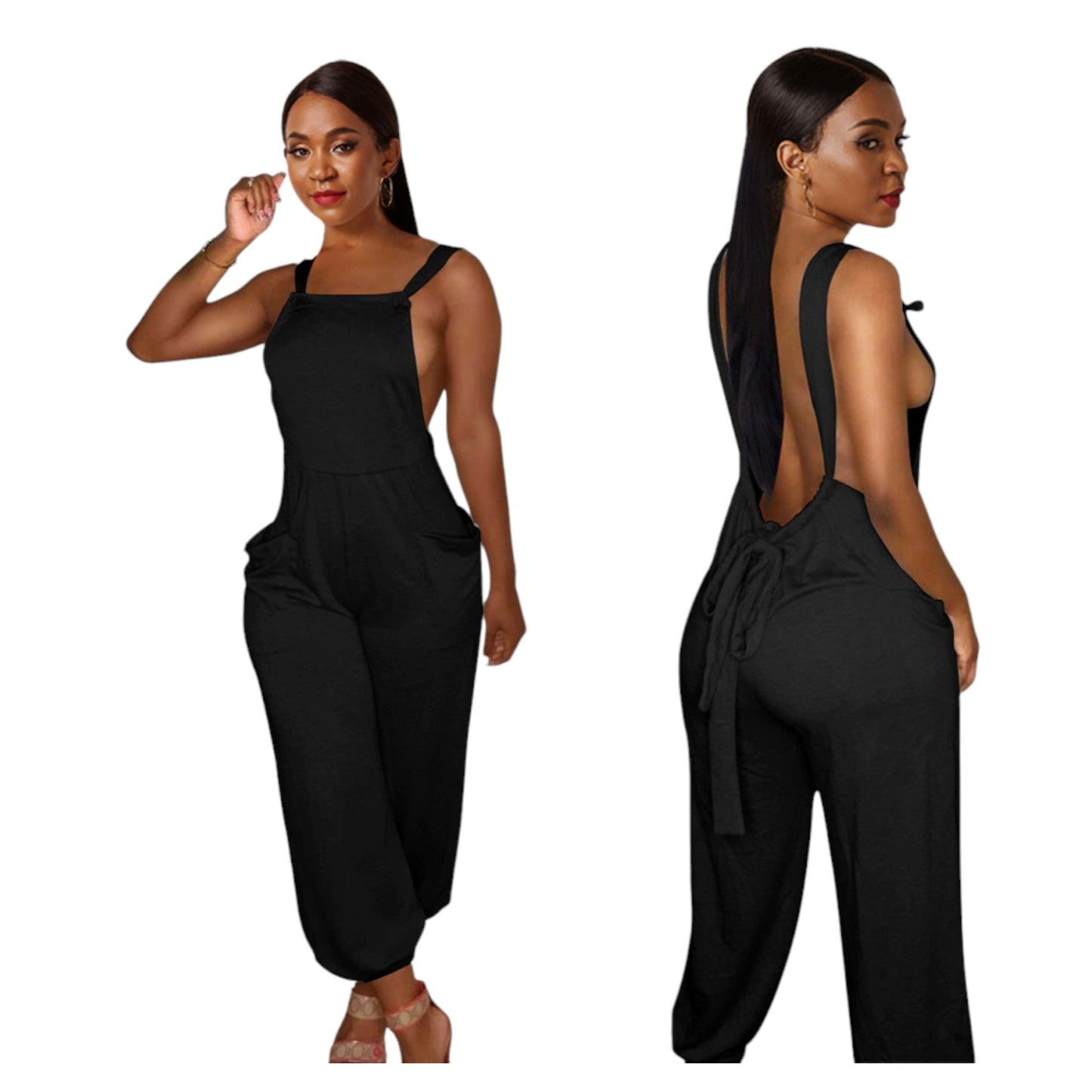 Latzhose/Overall - Backless, Black