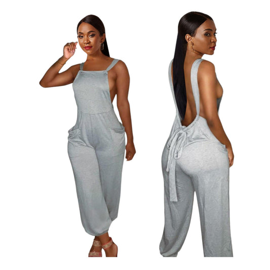 Latzhose / Overall Backless, Grey