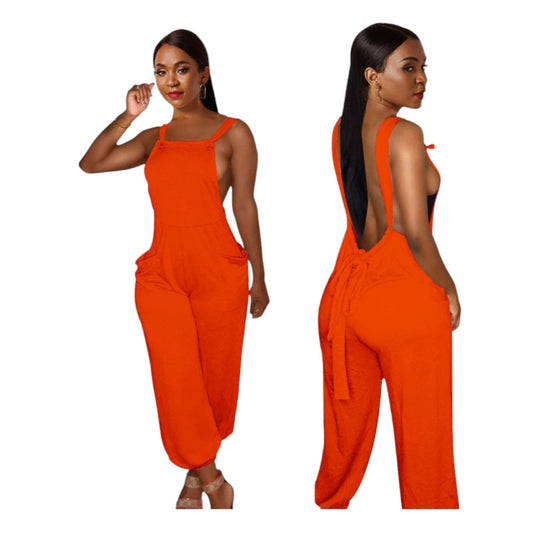 Latzhose / Overall Backless, Orange