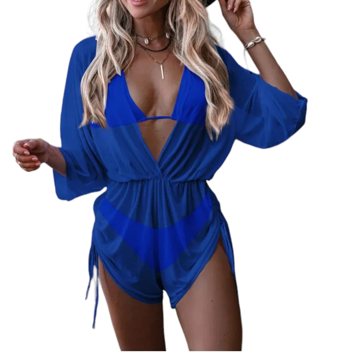 Bikini & Strand Overall, Azur