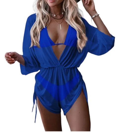 Bikini & Strand Overall, Azur