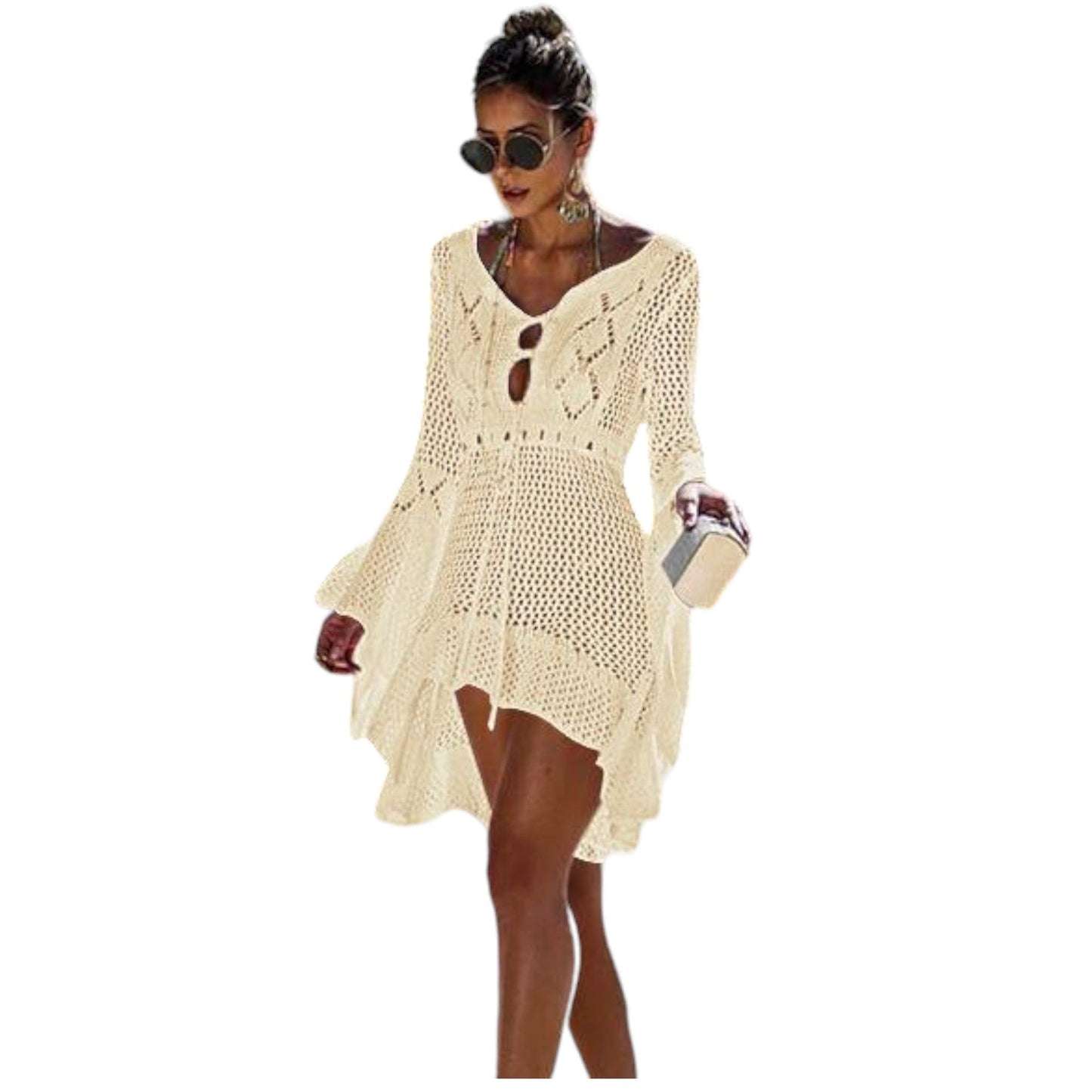 Ibiza Beach Kleid Boho Beige