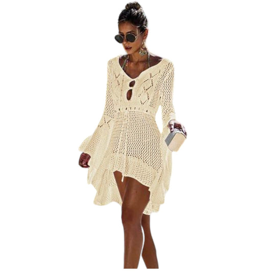 Ibiza Beach Kleid Boho Beige