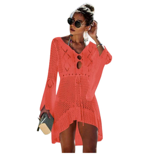 Ibiza Beach Kleid Boho Orange