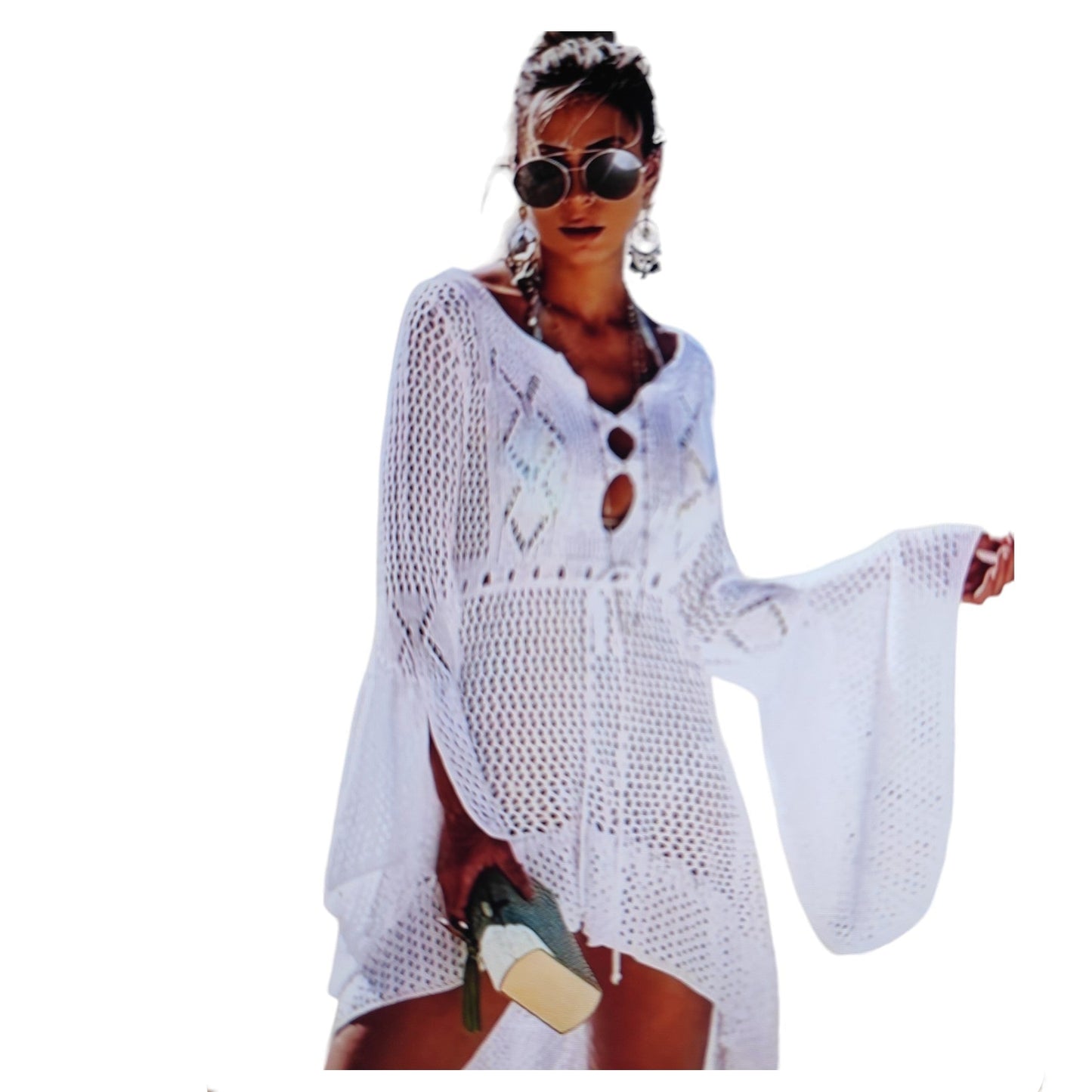 Ibiza Beach Kleid Boho Weiß
