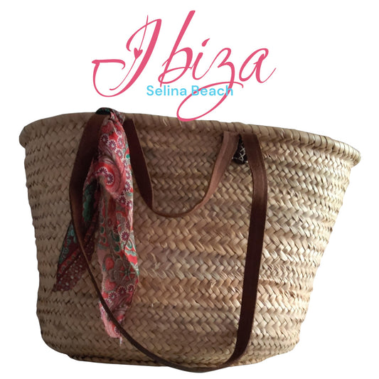 Ibiza Korbtasche Strandtasche XXL Boho Natur